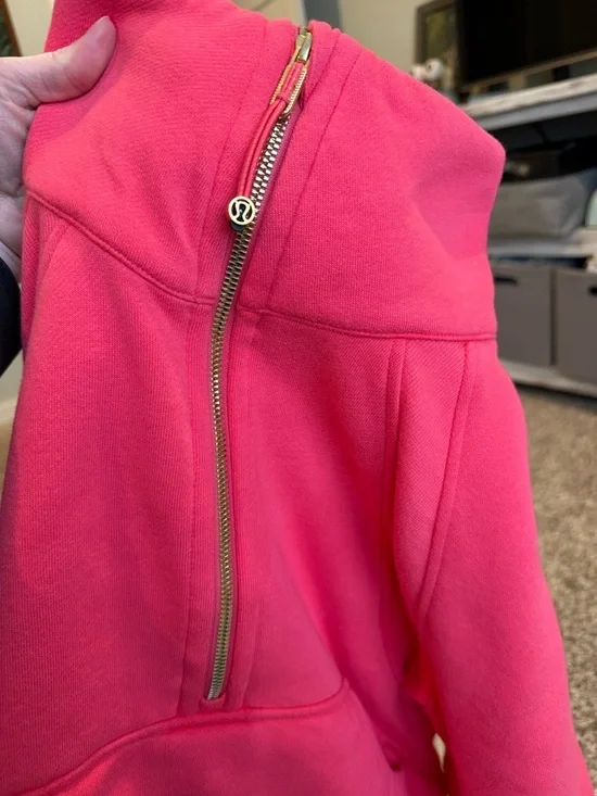 Hot Pink Lululemon Scuba with gold accents